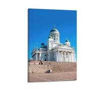 Helsinki Finland Christian White Dome Church Architecture Decorative Painting Canvas Wall Posters And Modern Family Bedroom Decor 16x24inch(40x60cm)