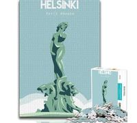 Helsinki Finland Travel Puzzles 1000 Pieces for Adults,Challenging To Complete But Fun And Humorous Unique Home Decor And Gifts 50x75cm