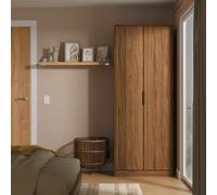 Welcome Furniture Ready Assembled Hirato Tall Plain Wardrobe - Carini Walnut, Brown