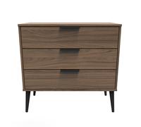 Helsinki Ready Assembled 3 Drawer Chest in Carini Walnut - Welcome Furniture | TJ Hughes