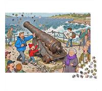 Helsinki Suomenlinna Sea Fortress Cannon Rust Wooden Jigsaw Puzzle Waterproof 1000 Piece Puzzles for Adults Gifts Impossible Challenging Games