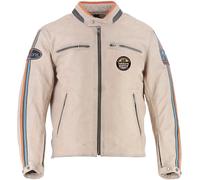 Helstons Ace 10Ans Motorcycle Leather Jacket, beige, size S
