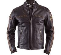 Helstons Ace Oldies Motorcycle Motorbike Leather Jacket Brown