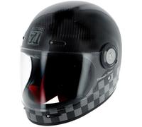 Helstons Course Full Face Carbon Helmet, black-white, size S