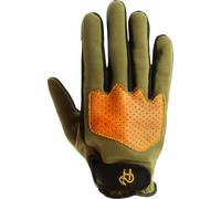 Helstons Duna Ladies Motorcycle Gloves, green-orange, size S M for Women
