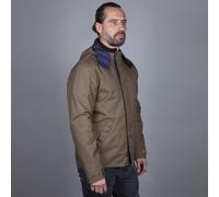 Helstons Flame waterproof Motorcycle Textile Jacket, green-brown, size 3XL for Men