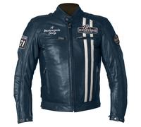 helstons Indy Leather Jacket men Blue/White, S