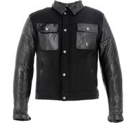 Helstons Kansas waterproof Motorcycle Textile Leather Jacket, black, size M for Men