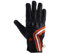 Helstons Line Motorcycle Gloves, black-white-orange, size L for Men