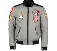 Helstons Lynx Motorcycle Textile Jacket, silver, size S for Men