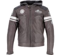 Helstons Riposte Motorcycle Leather Jacket, dark brown, size L