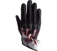 Helstons Rody Air perforated Ladies Motorcycle Gloves, black-grey-red, size L for Women
