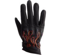Helstons Rody Air perforated Ladies Motorcycle Gloves, black-orange, size S M for Women