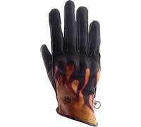 Helstons Rody Air perforated Ladies Motorcycle Gloves, black-red-orange, size S M for Women
