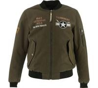 Helstons Tiger Motorcycle Textile Jacket, green-brown, size S for Men