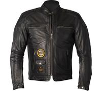 Helstons Tracker Rag Motorcycle Motorbike Leather Jacket Black