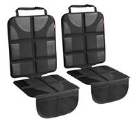 Helteko Car Seat Protector with Thickest Padding + Backseat Car Organizer, XL Largest Car Seat Cover for Child Baby Carseat, Waterproof & Durable 600D Fabric, Kick Mat Back Seat w/Storage Pocket