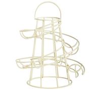 Helter Skelter Metal Egg Rack Stand Holder Cream