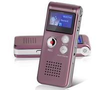 Helterfolg 8GB Dictaphone, Portable Sound Audio Recorder, USB Rechargeable Mini Voice Recorder with Multifunctional Digital Audio & MP3 Play (Wine Red)