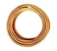 Helunsi 10 Meters / 32.8FT Electrical Cable Wire, Gold 3 Core 0.75mm² Round Fabric Cable, Vintage Flex Cloth Braided Wire for DIY Lamps Industrial Pendant Lights Flexible Lighting Project - 10m