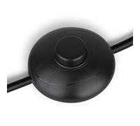 Helunsi 1Pcs Floor Lamp Foot Switch, Black Foot Pedal Switch, Round Floor Lamps Foot Inline Switch, Step ON OFF Spring Push Button, for Foot Pedal Control Replacement Floor Lamp Extension Cord Parts
