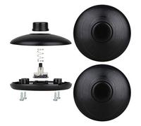 Helunsi 3Pcs Floor Lamp Foot Switch, Black Foot Pedal Switch, Round Floor Lamps Foot Inline Switch, Step ON OFF Spring Push Button, for Control Replacement Floor Lamp Extension Cord Parts - Pack of 3