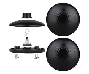 Helunsi 3Pcs Floor Lamp Foot Switch, Black Foot Pedal Switch, Round Floor Lamps Foot Inline Switch, Step ON OFF Spring Push Button, for Control Replacement Floor Lamp Extension Cord Parts - Pack of 3