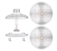 Helunsi 3Pcs Floor Lamp Foot Switch, Clear Foot Pedal Switch, Round Floor Lamps Foot Inline Switch, Step ON OFF Spring Push Button, for Control Replacement Floor Lamp Extension Cord Parts - Pack of 3