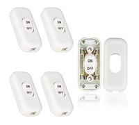 Helunsi Inline Switch 5 Pcs, White Lamp Cord Button Torpedo Switch, Rated 6A 250V ON OFF Electrical Wire Appliance Rocker Switches, Repair Replacement Control Power Cable Plug Desk Table Light Parts