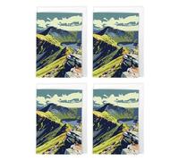 Helvellyn Mountain Art Cards Multipack of 4 Lake District Scenic Greeting Cards For Any Occasion, Blank Inside For Your Message, A6 Size 10 x 15 cms