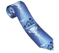 HELVES Christian Christmas Nativity Scene O Holy Night Men'S Necktie Novelty Ties Classic Neck Tie Gifts For Wedding Party Business