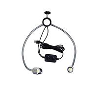HELVES LED Spot Lights Illuminator Lamp, USB Dual Gooseneck Adjustable, 25 32mm Pillar Twin Goose Neck Stereo Microscope Digital Camera Microscope Accessory