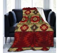 Helves Native Southwest American Aztec Navajo Blanket Fleece Throw Blanket Soft Flannel Blanket Decor For Couch Sofa Gifts 60"X50"