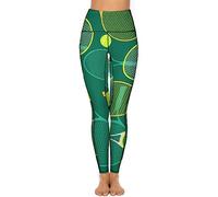 HELVES Tennis Rackets and BallsHigh Waist Yoga Pants Gym Sports Pants Stretchy Skinny Leggings for Running