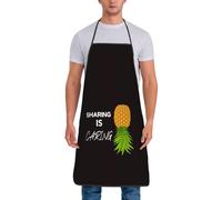 Helves Upside Down Pineapple Funny Swinger If You Know Aprons For Women Men Adjustable Kitchen Bib Apron Chef Aprons For Grooming Cooking Baking Bbq Gardening