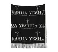 Helves Yeshua Jesus Christian Pattern Scarf Large Winter Shawl With Tassels Long Warm Wraps Blanket Scarves For Women Men