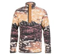 Columbia - Half-pressured printed Fleeces - Helvetia II Printed Half Snap Fleece Camel Brown Sisters for Men - Size S Brown