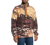 Helvetia 2 Printed Half Snap Fleece Camel Brown, Small