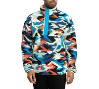 Helvetia II Printed Half Snap Fleece Compass Blue Reflections XXL