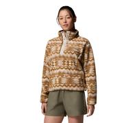 Helvetia Sherpa Short Semi-Buttoned Fleece Brown Print