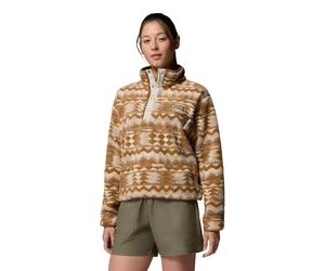 Helvetia Sherpa Short Semi-Buttoned Fleece Brown Print