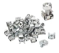 Helweet 30Pcs Mount Cage Nut Set, Stainless Steel, M6, M8, M10, Industrial Grade, Coarse Thread, Captive Nut for Servers, Racks, Switches, Routers
