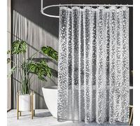 Helweet Anti Mould Shower Curtain, Waterproof Bathroom Shower Curtain, Shower Curtains Mould Proof Resistant, Provide You with a Comfortable Shower Space, with Pebble Pattern, 180 x 200cm