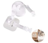 Helweet Baby Bed Strap, Attachment for Baby Side Bed, Adjustable Bed Straps, Suitable for Most Cribs, Secures The Crib Well and Provides Stronger Protection for Your Baby, 8M, White