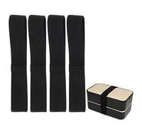 Helweet Bento Box Strap, Bento Box Strap, Bento Box Strap, Elastic Fastening Straps for Lunch Boxes Replacement for Bento Box Band, for Home, Office, School, Outdoor, Travel, Camping, Picnic, 4 Pack
