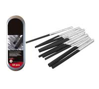 Helweet Charcoal Drawing Art Set, Artist Sketch Charcoal, Charcoal Drawing Pencils, 10 Pcs Charcoal Sticks, Willow Charcoal, Suitable for Drawing, Sketching, Shading, 4 Different Sizes