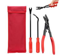Helweet Clip Panel Removal Pliers Set, Fastener Remover, Auto Trim Removal Plier, Pry Rivet Tool Set, Suitable for Removing Door Panels and Interior Trim Clips, 3 Pcs, with 1 Storage Bag