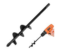 Helweet Garden Auger Drill Bit, Earth Auger Drill Bit, Garden Hole Digger Auger, for Setting Fence Posts, Drainage Holes and Collecting Soil Samples, Easily be Drilled Into The Ground, 5 x 22cm