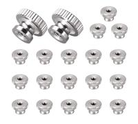 Helweet Knurled Thumb Nut, 20 Pcs, M6, Carbon Steel, 6mm x 10.5mm x 19.6mm x 11.77mm x 11.65mm x 5.3mm x 2.2mm, Industrial Grade, Easy to Turn and Use, Durable, Wide Application