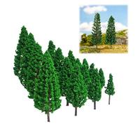 Helweet Model Trees, Diorama Tree, Miniature Landscape Trees, Model Train Scenery, Miniature Tree Model, Plastic Trees for DIY Train Railways Scenery Landscape, 16Pcs Models, 3.5-16CM, 8 Sizes